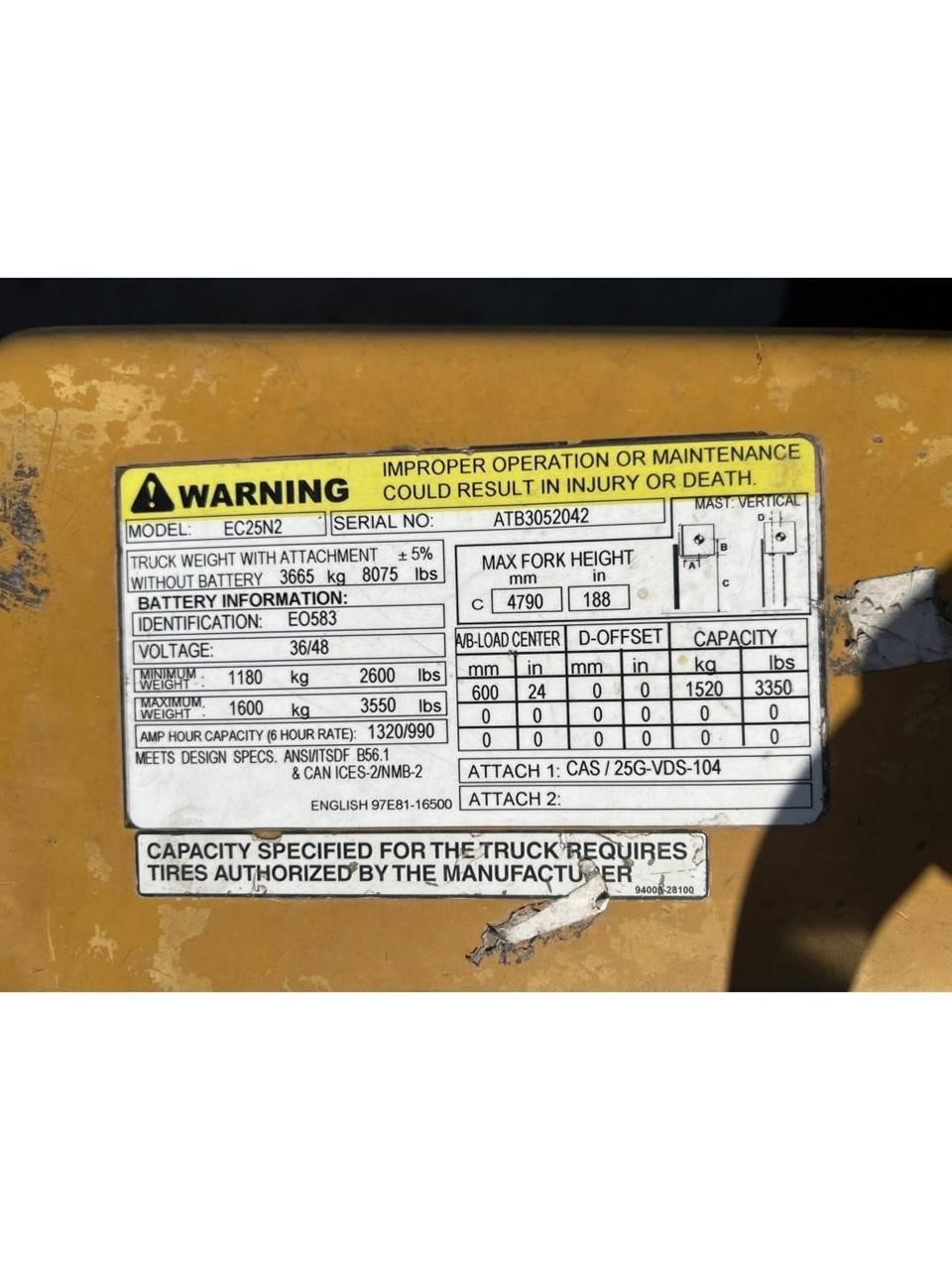 2018 Caterpillar EC25N2