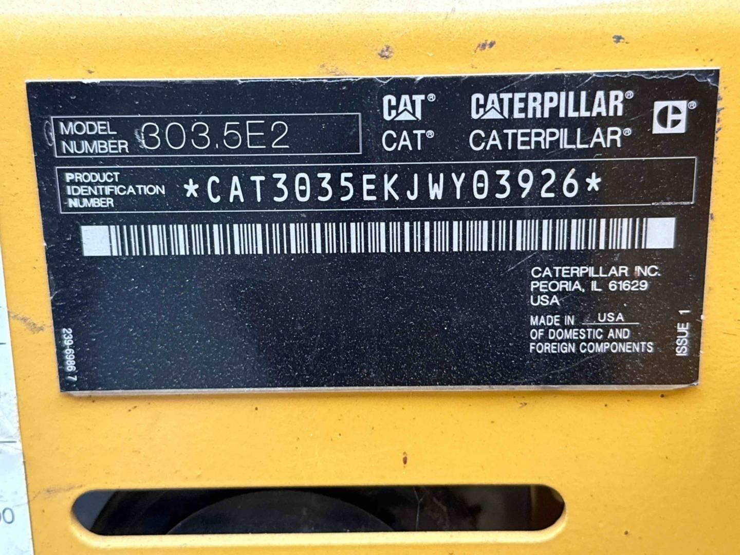 2018 Caterpillar 303.5E2 CR