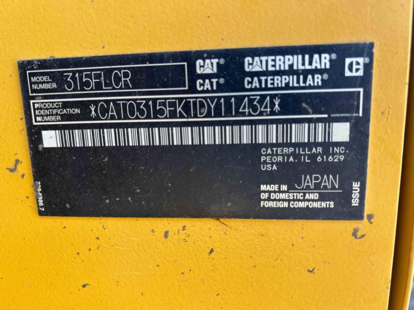 2018 Caterpillar 315F LCR