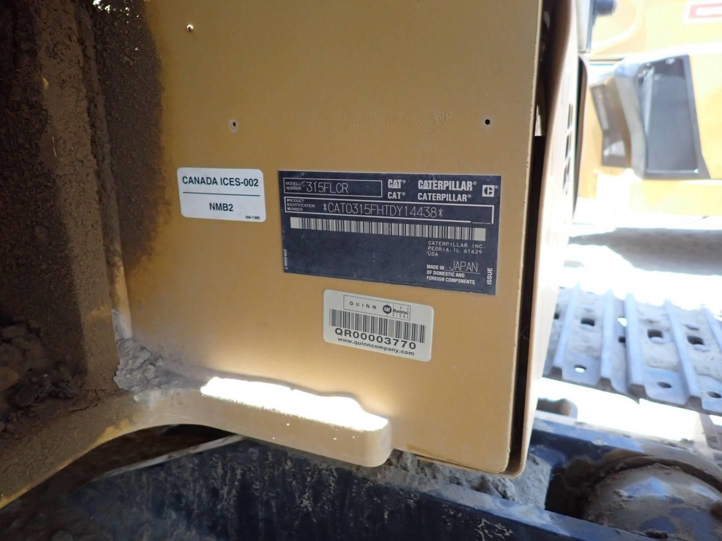 2020 Caterpillar 315F LCR