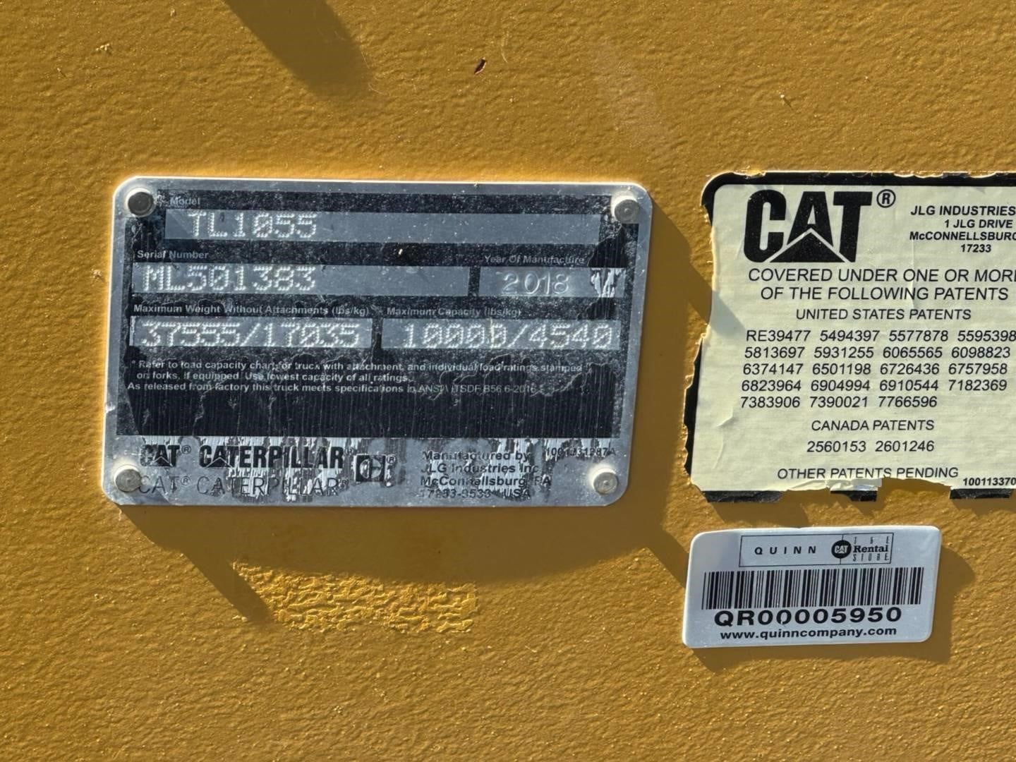 2018 Caterpillar TL1055D