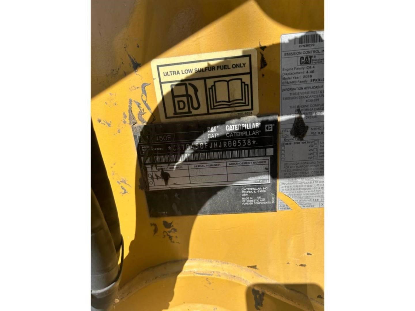 2016 Caterpillar 450F