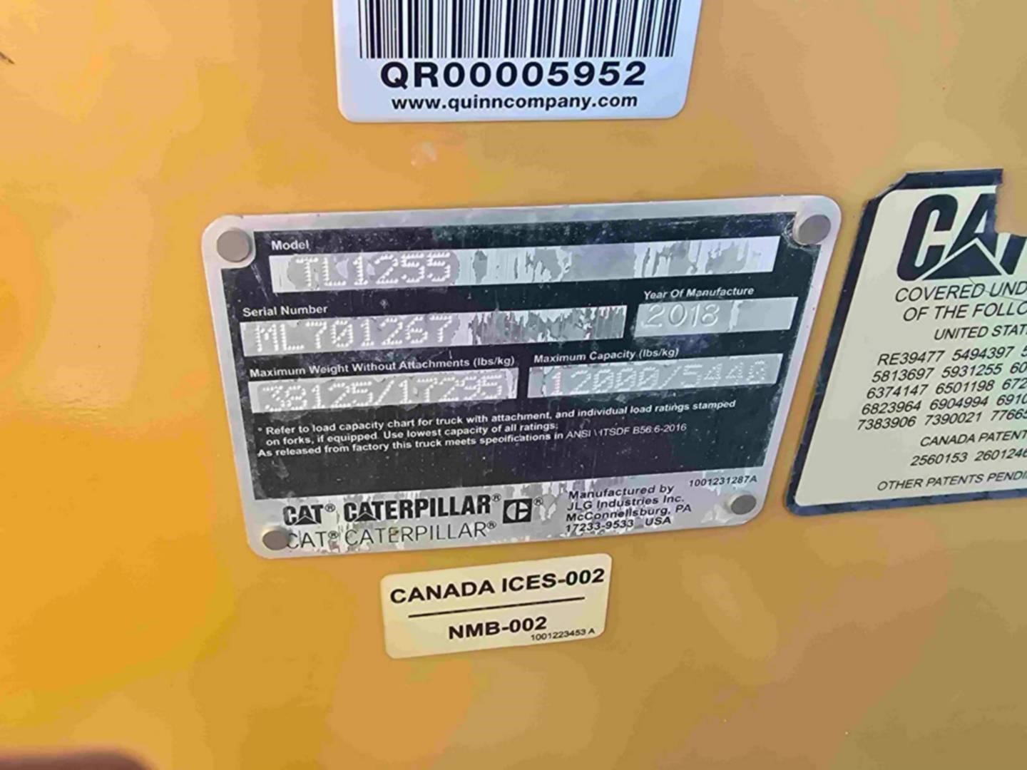 2018 Caterpillar TL1255D