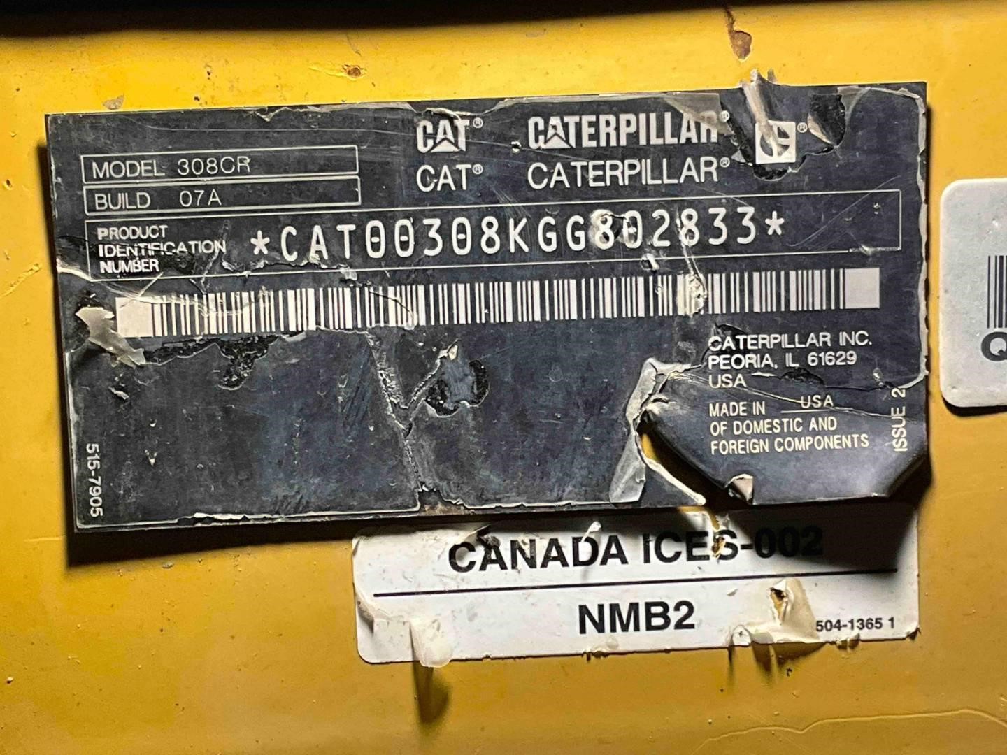 2020 Caterpillar 308 CR
