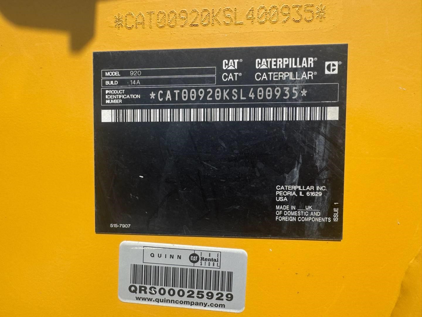 2022 Caterpillar 920