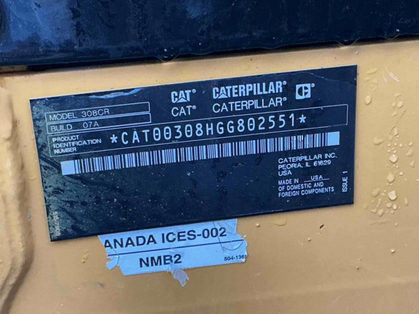 2020 Caterpillar 308 CR
