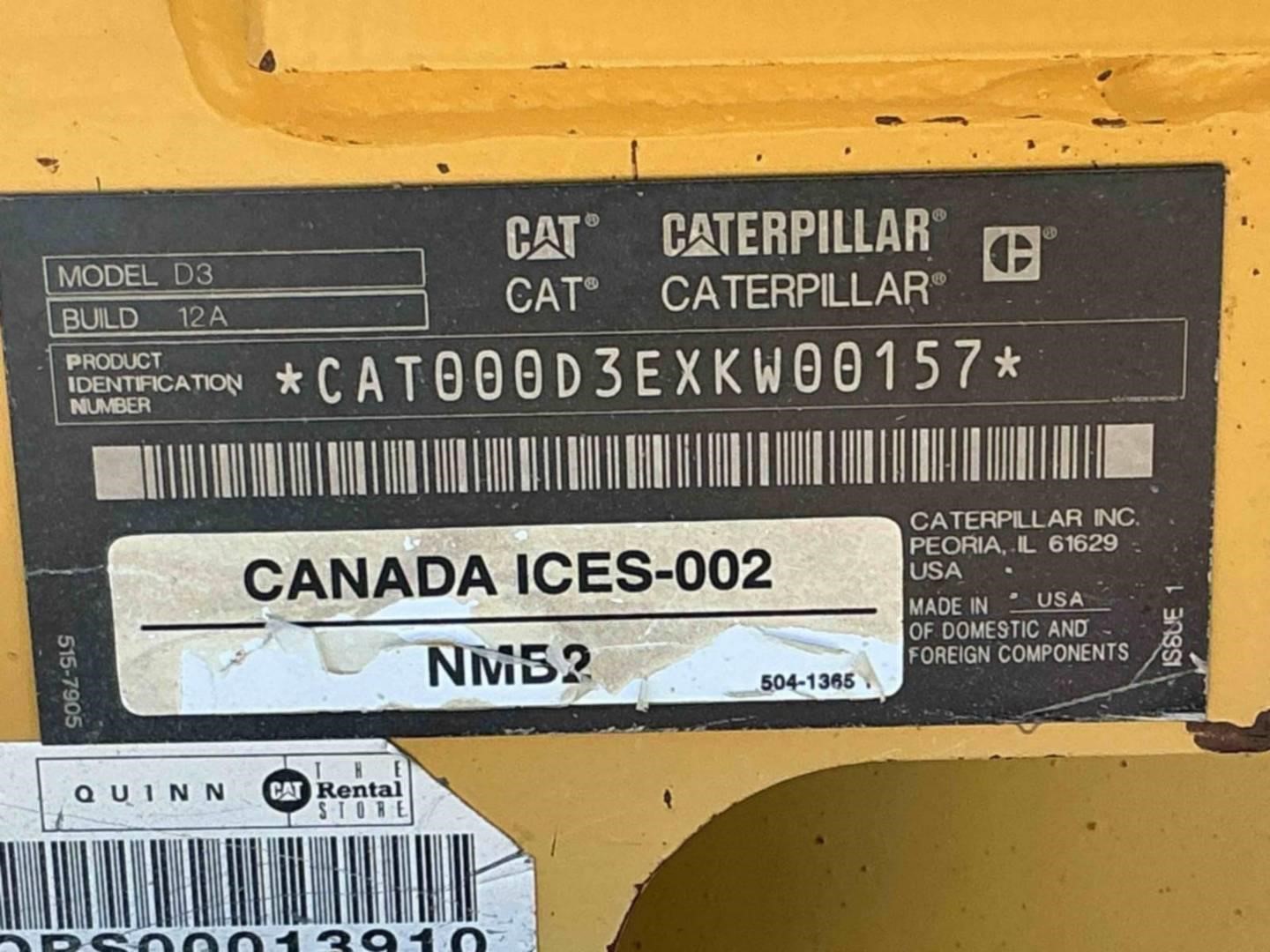 2021 Caterpillar D3
