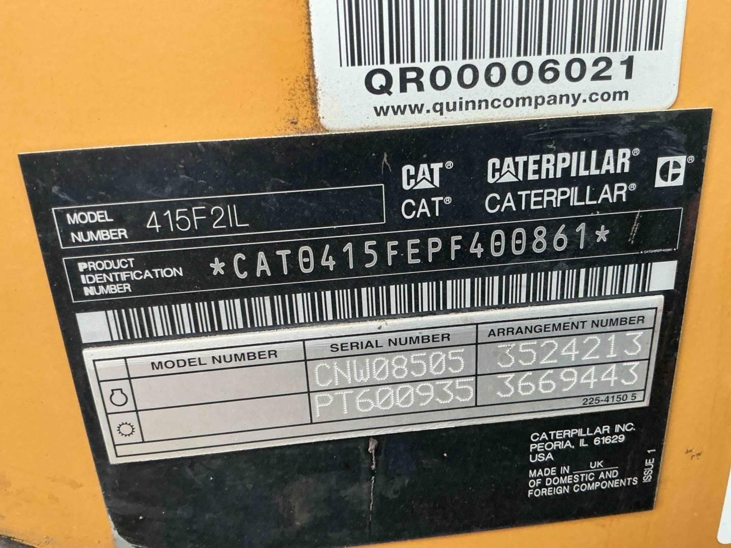 2018 Caterpillar 415F2 IL