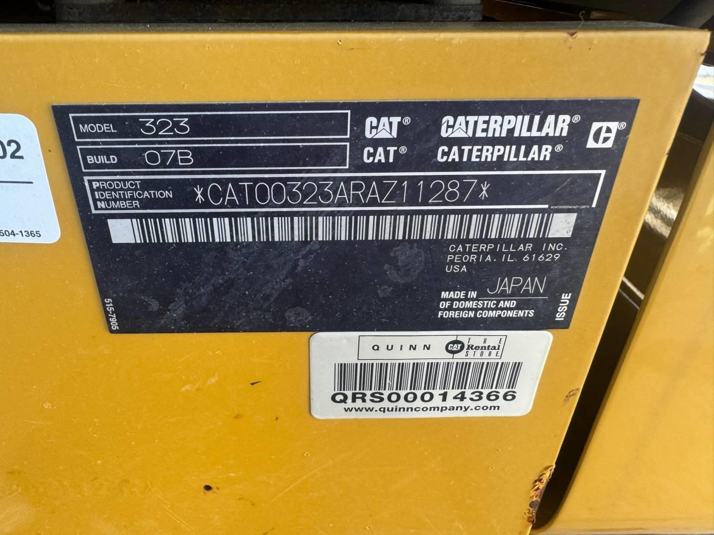 2019 Caterpillar 323
