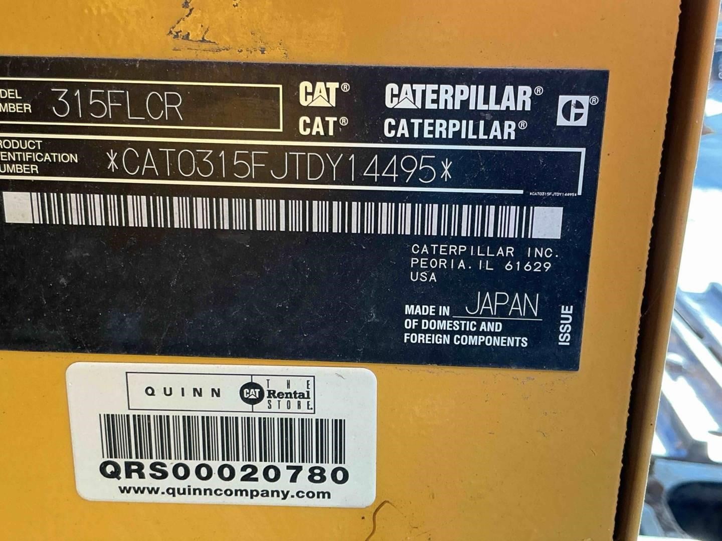 2021 Caterpillar 315F LCR